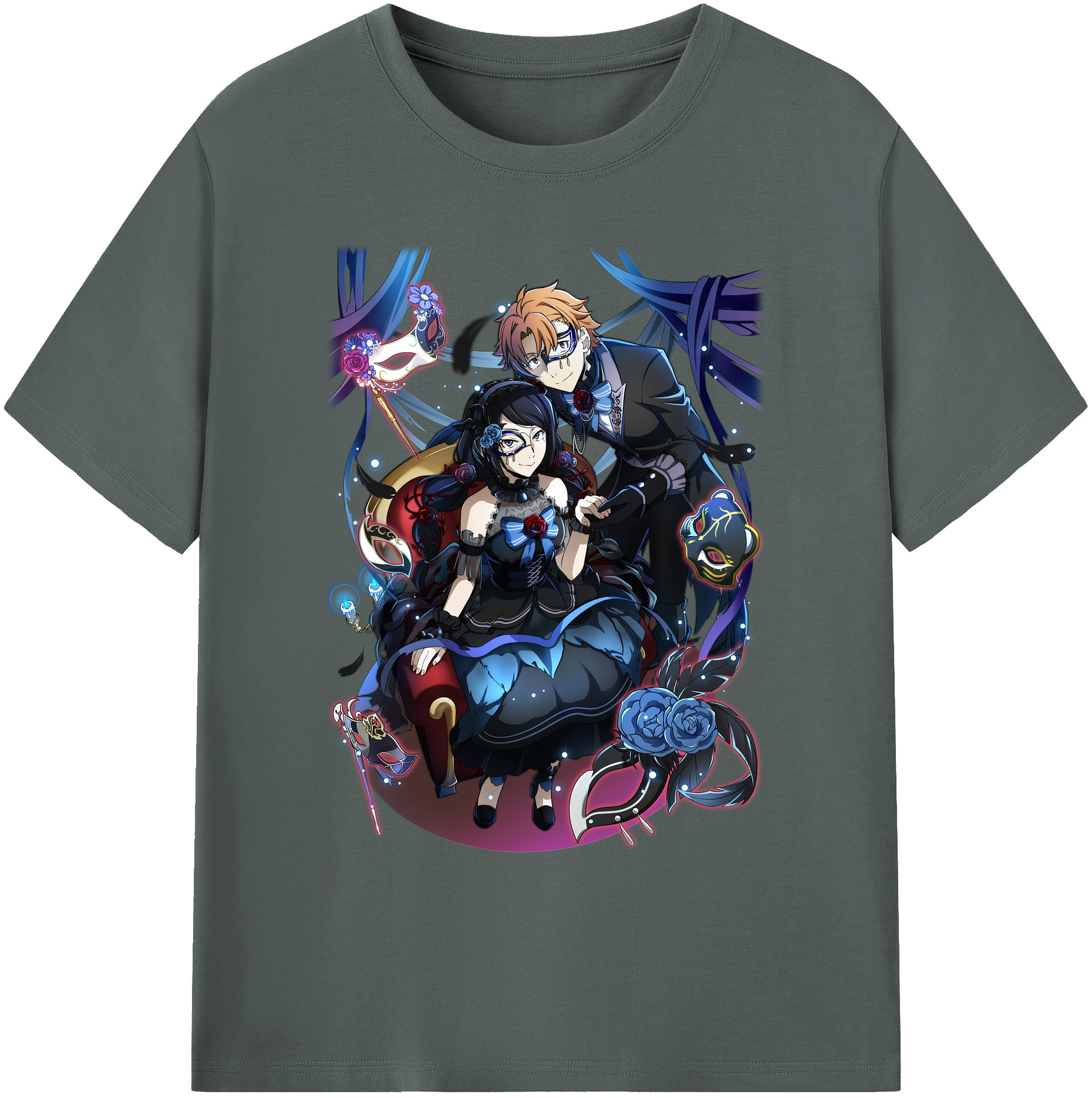 （画像用） 文豪ストレイドッグス Bungo Stray Dogs 綿100％ メンズ半袖Tシャツ｜肌触りやわらか＆通気性